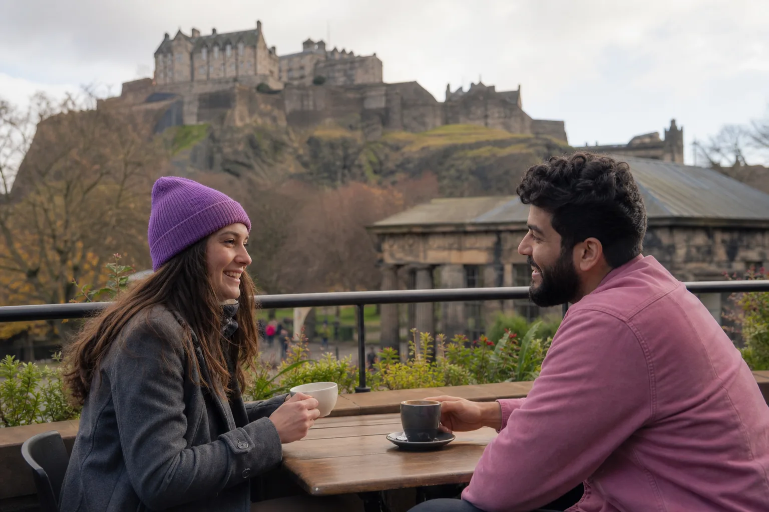 View across central Edinburgh towards the Old Town skyline