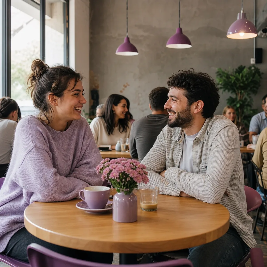 People meeting at a relaxed café table in Peebles